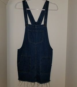 Cali 1850 Dark Denim Overall Jean Skirt Size M